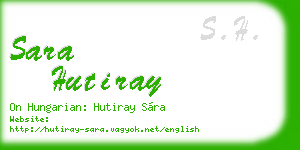 sara hutiray business card